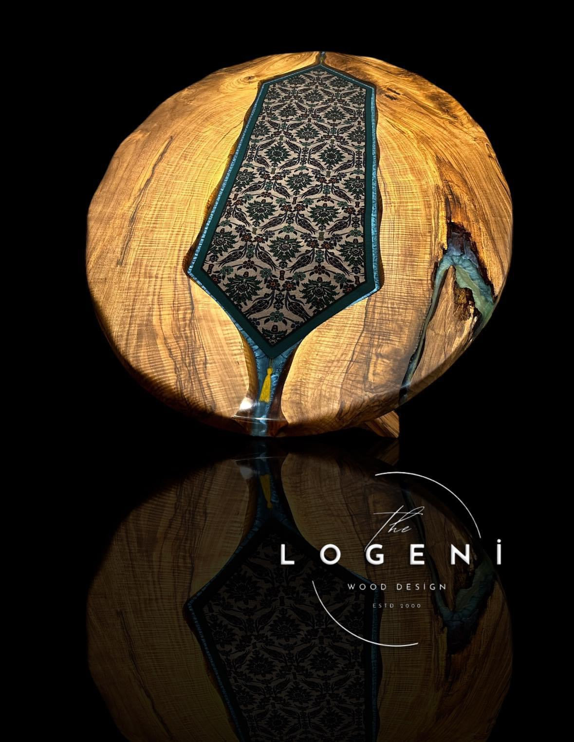 Custom Pattern Epoxy Table – Cultural Motif Edition