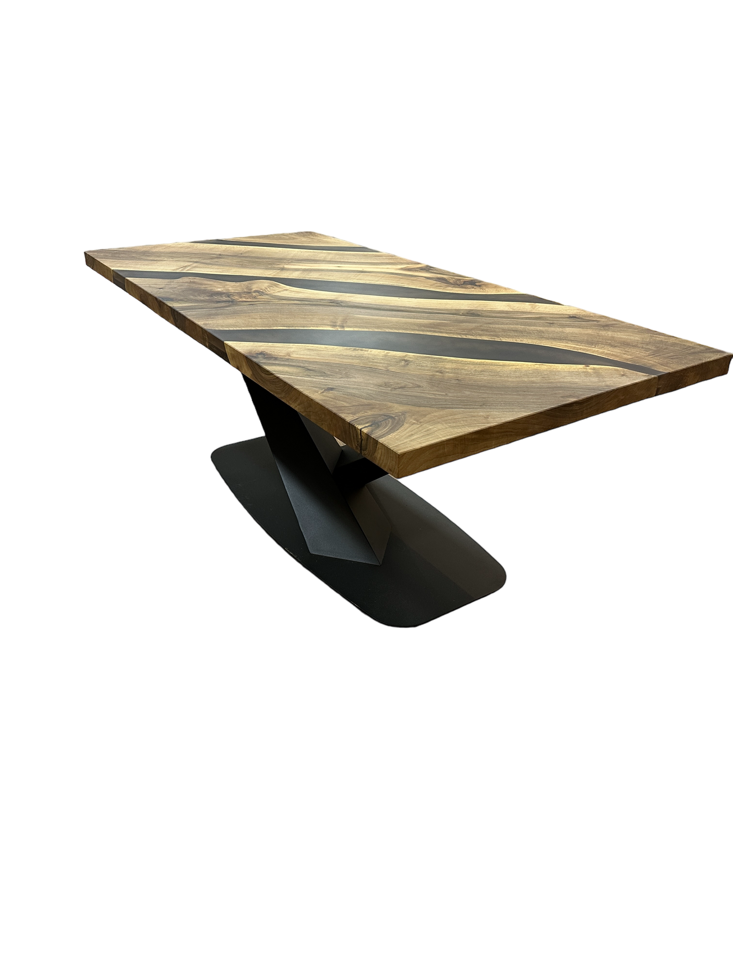 Walnut Epoxy River Dining Table – Handmade Luxury Design